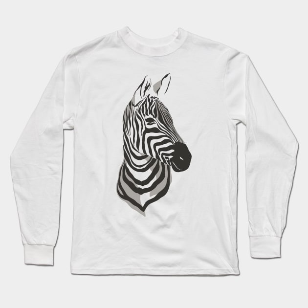 Zebra Long Sleeve T-Shirt by VintageHeroes